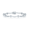 Berry's 18ct White Gold Diamond Tennis Bracelet With Diamond Cluster Sections - Berry's Jewellers