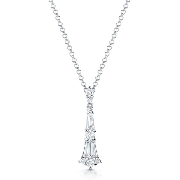 Berry's 18ct White Gold Diamond Vintage Style Pendant - Berry's Jewellers