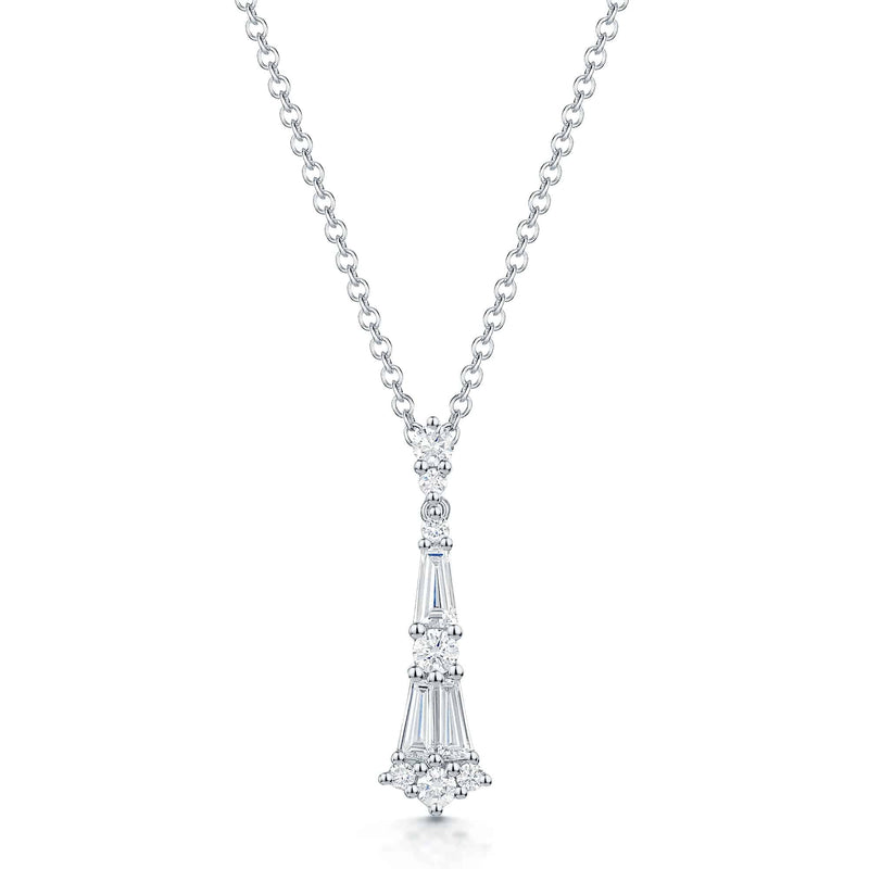 Berry's 18ct White Gold Diamond Vintage Style Pendant - Berry's Jewellers