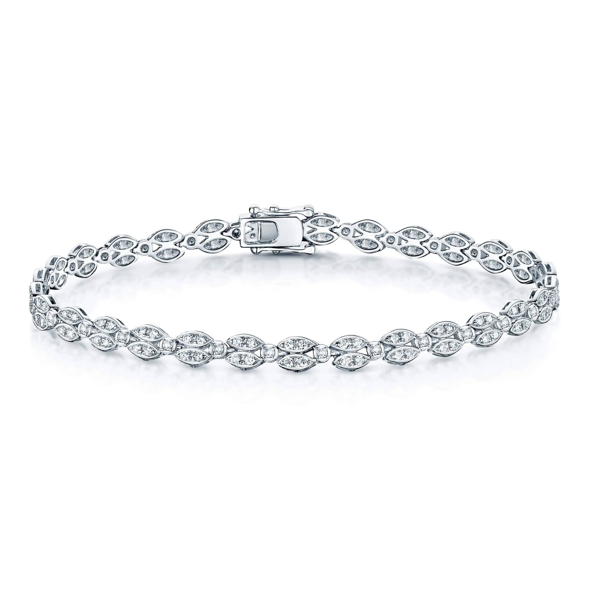 Berry's 18ct White Gold Fancy Pave Set Diamond Bracelet - Berry's Jewellers