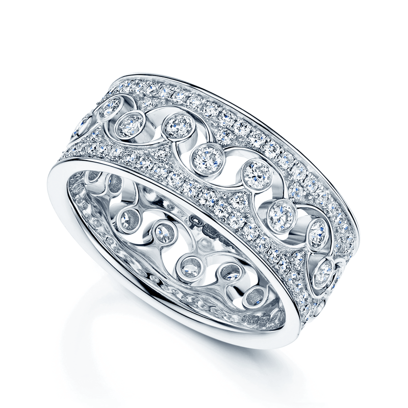 Berry's 18ct White Gold Fusion Diamond Crown Stacking Ring Set - Berry's Jewellers