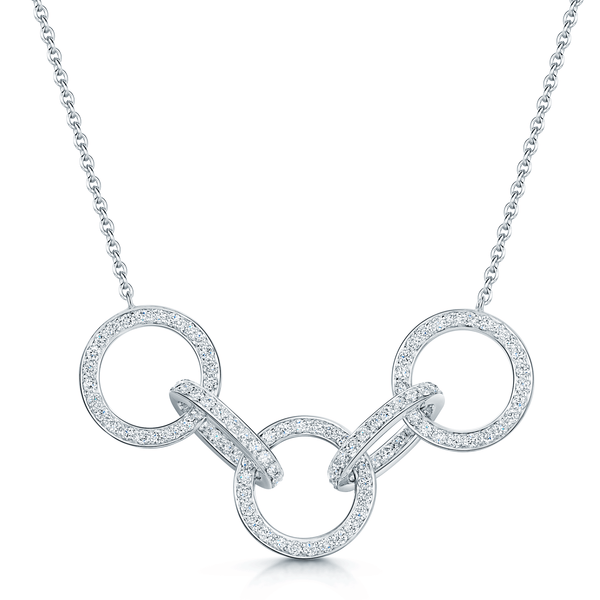 Berry's 18ct White Gold Interlocking Diamond Pendant