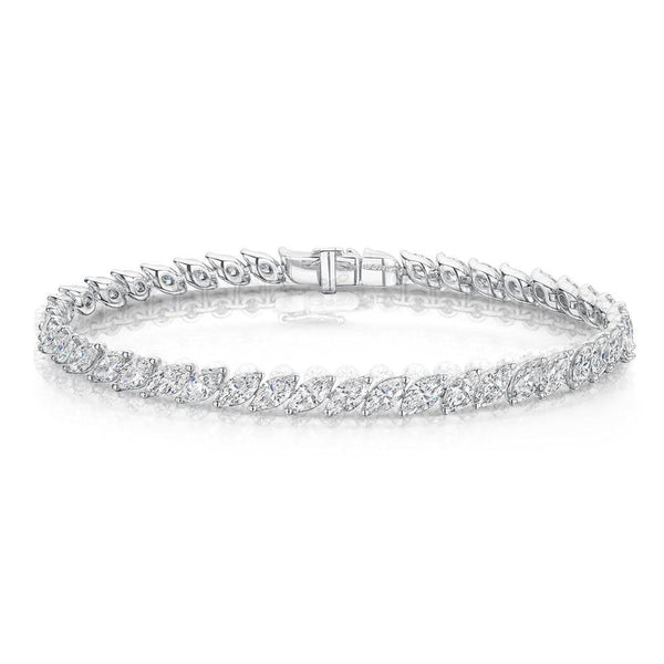 Berry's 18ct White Gold Marquise Cut Diamond Claw Set Bracelet - Berry's Jewellers