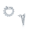 Berry's 18ct White Gold Marquise Cut Diamond Hoop Earrings - Berry's Jewellers