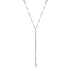 Berry's 18ct White Gold Pear, Princess, Marquise And Round Brilliant Cut Diamond Long Drop Pendant - Berry's Jewellers