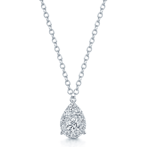 Berry's 18ct White Gold Pear Shape Diamond Necklace - Berry's Jewellers