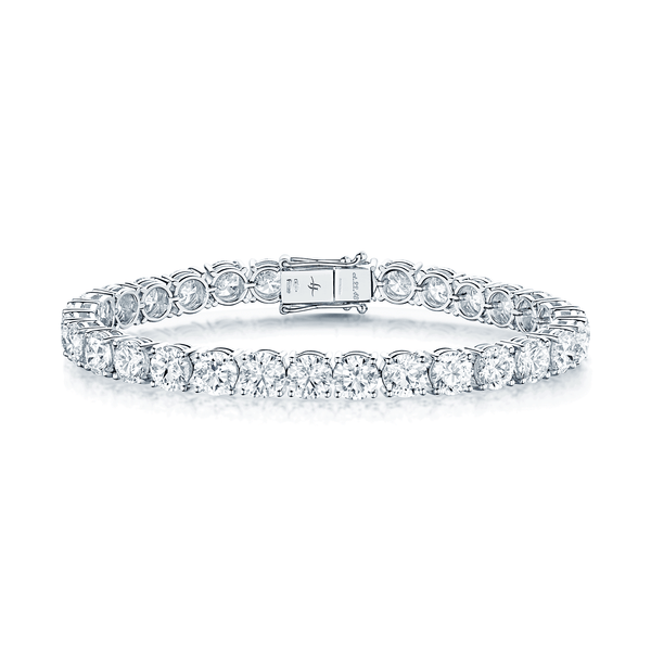 Berry's 18ct White Gold Round Brilliant Cut Diamond Claw Set Tennis Bracelet - Berry's Jewellers