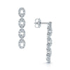 Berry's 18ct White Gold Round Brilliant Cut Diamond Link Drop Earrings - Berry's Jewellers