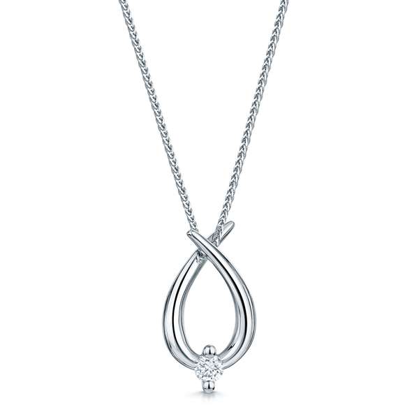 Berry's 18ct White Gold Round Brilliant Cut Diamond Pendant - Berry's Jewellers