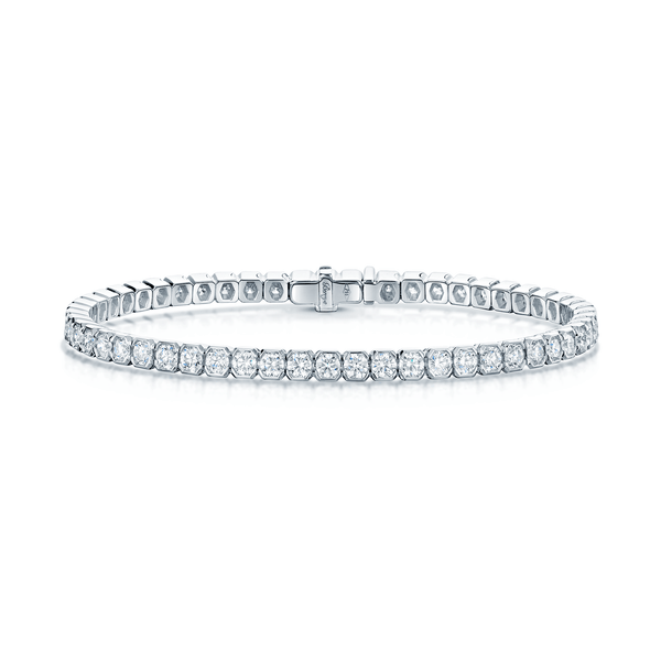 Berry's 18ct White Gold Round Brilliant Cut Diamond Tennis Bracelet - Berry's Jewellers