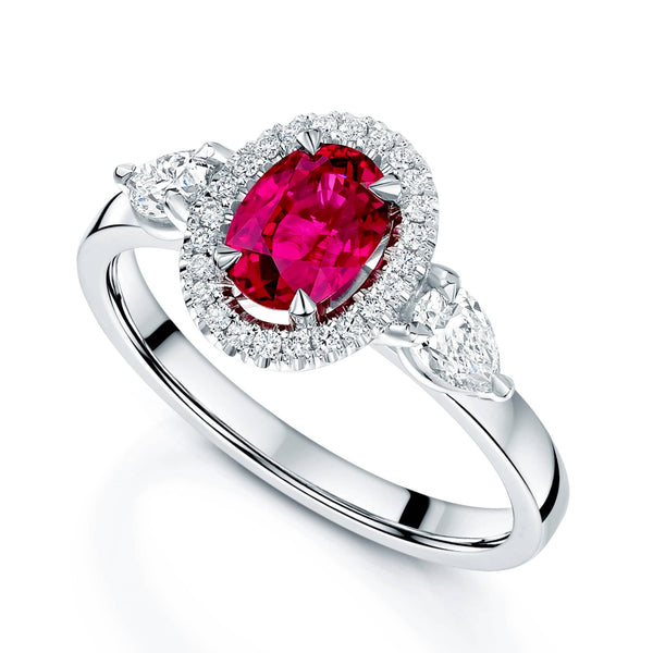 Berry's 18ct White Gold Ruby And Diamond Ring - Berry's Jewellers