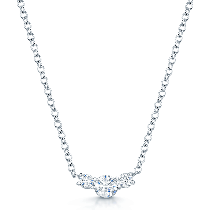 Berry's 18ct White Gold Three Stone Diamond Pendant - Berry's Jewellers