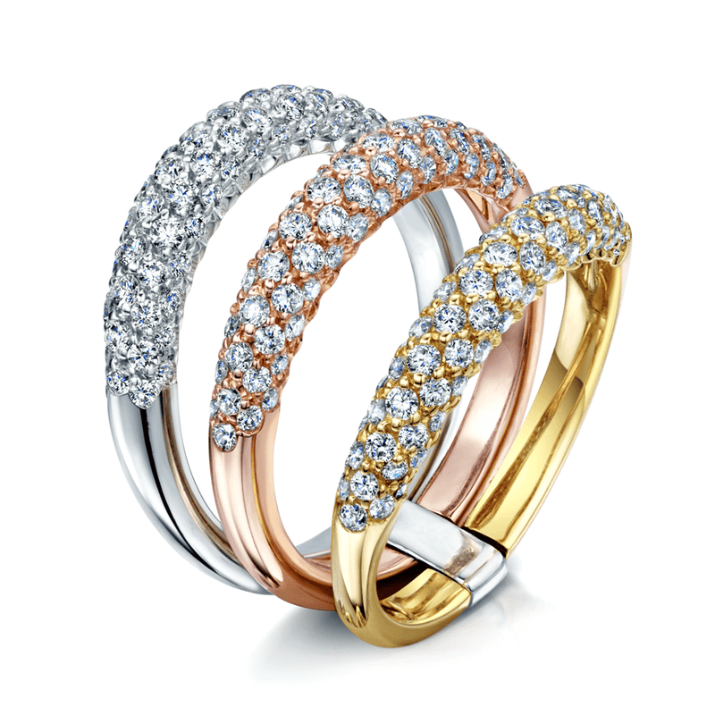 Berry's 18ct White Yellow & Rose Diamond Set Ring - Berry's Jewellers