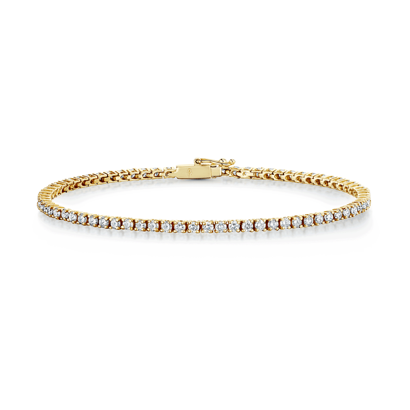 Berry's 18ct Yellow Gold Claw Set Diamond Tennis Bracelet - Berry's Jewellers