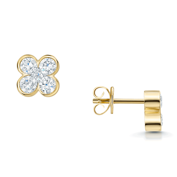 Berry's 18ct Yellow Gold Diamond Stud Earrings - Berry's Jewellers
