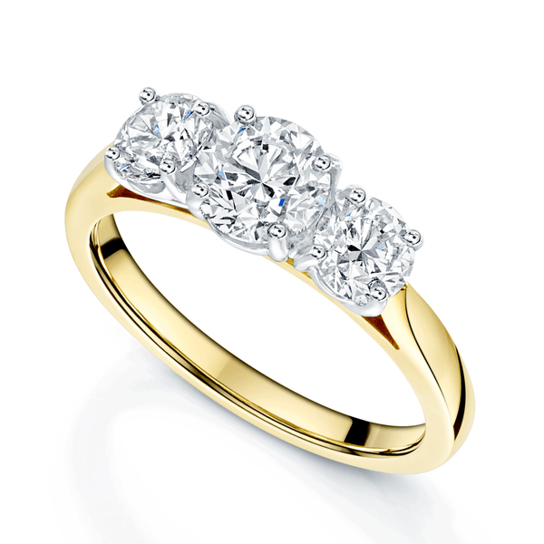 Berry's 18ct Yellow Gold GIA Certificated Round Brilliant Cut Diamond Three Stone Ring - Berry's Jewellers