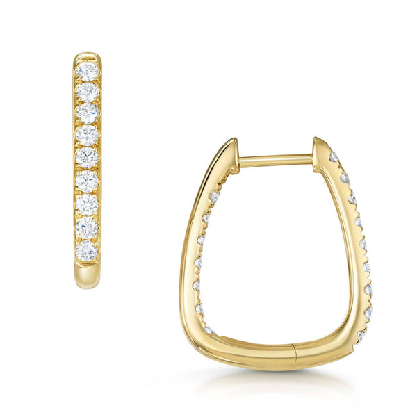 Berry's 18ct Yellow Gold Round Brilliant Cut Diamond Hoop Earrings - Berry's Jewellers