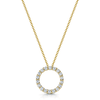 Berry's 18ct Yellow Gold Round Brilliant Cut Diamond Open Circle Pendant - Berry's Jewellers