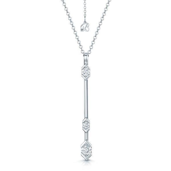 Berry's Nouveau Collection 18ct White Gold Diamond Fancy Drop Pendant - Berry's Jewellers