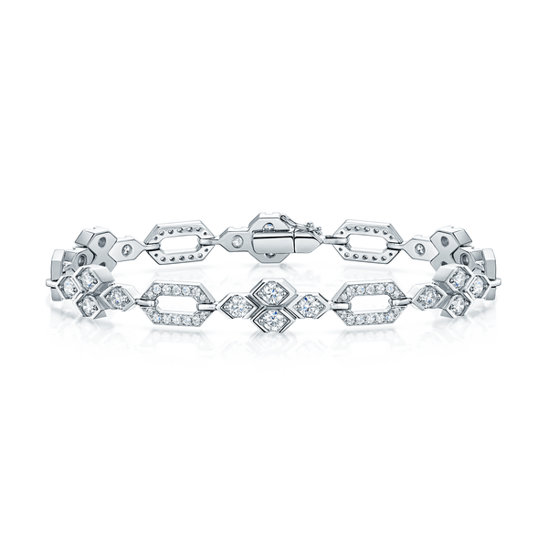 Berry's Nouveau Collection 18ct White Gold Full Diamond Line Bracelet - Berry's Jewellers