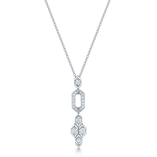 Berry's Nouveau Collection 18ct White Gold Full Diamond Pendant - Berry's Jewellers