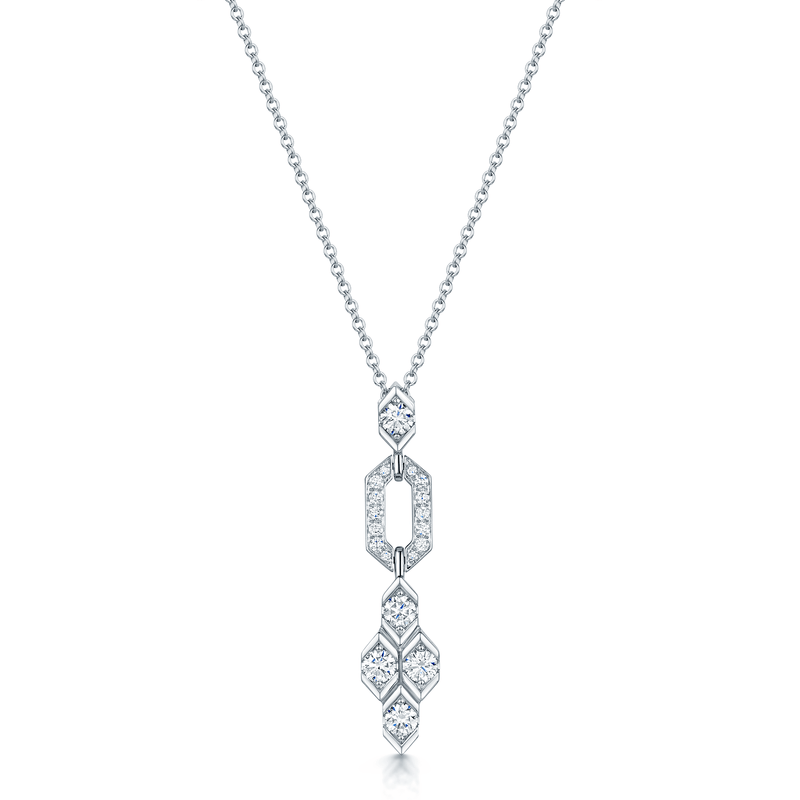 Berry's Nouveau Collection 18ct White Gold Full Diamond Pendant - Berry's Jewellers