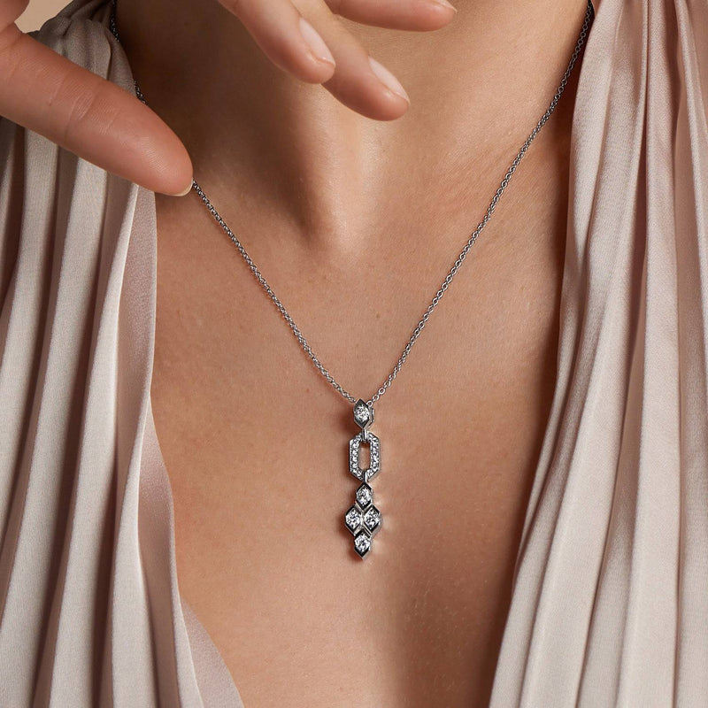 Berry's Nouveau Collection 18ct White Gold Full Diamond Pendant - Berry's Jewellers