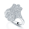 Berry's Platinum Art Deco Style Round Brilliant Cut Diamond Rub Over Milgrain S Dress Ring - Berry's Jewellers