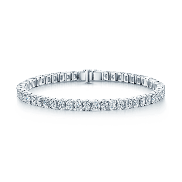 Berry's Platinum Claw Set Oval Cut Diamond Tennis Bracelet - Berry's Jewellers
