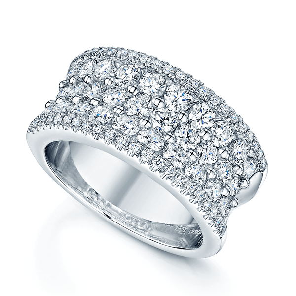 Berry's Platinum Concave Diamond Dress Ring - Berry's Jewellers
