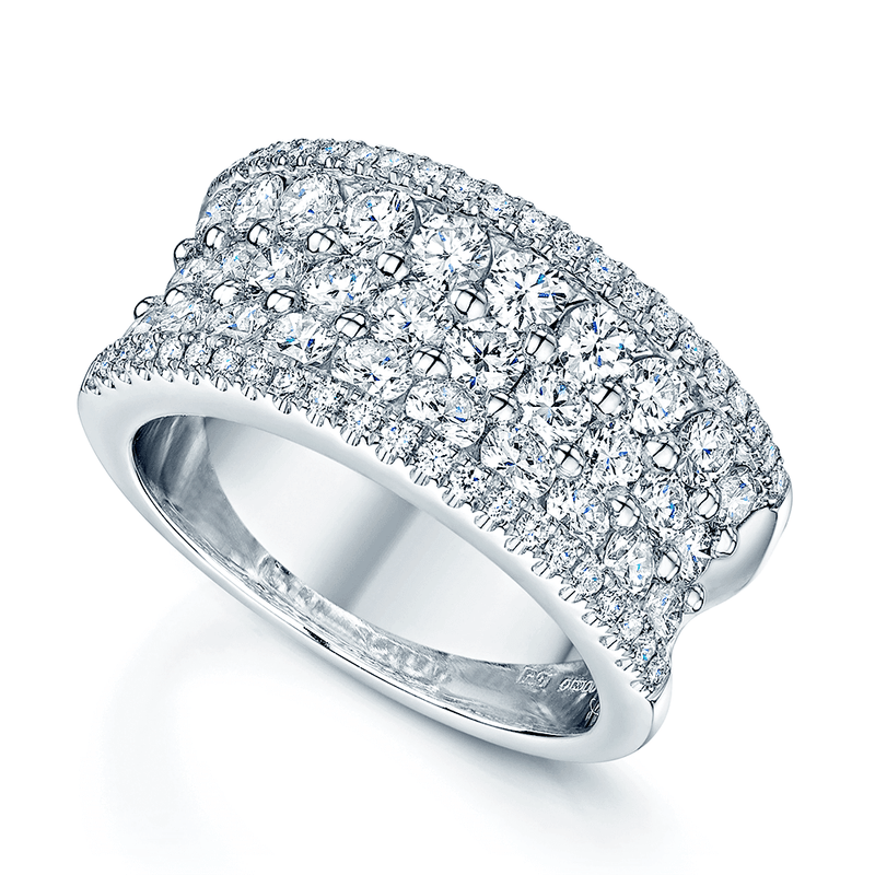 Berry's Platinum Concave Diamond Dress Ring - Berry's Jewellers