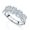 Berry's Platinum Five Stone Baguette and Round Brilliant Diamond Vertical Cluster Ring - Berry's Jewellers
