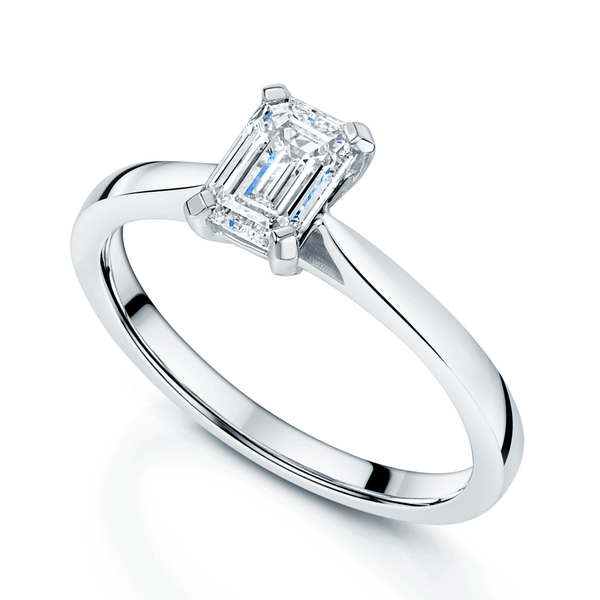 Berry's Platinum GIA Certificated Emerald Cut Diamond Single Stone Engagement Ring - Berry's Jewellers
