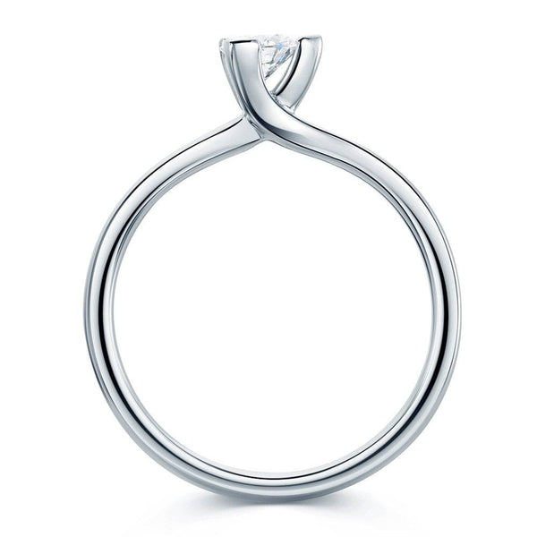 Berry's Platinum GIA Certificated Round Brilliant Cut Diamond Three Corner Claw Ring - Berry's Jewellers