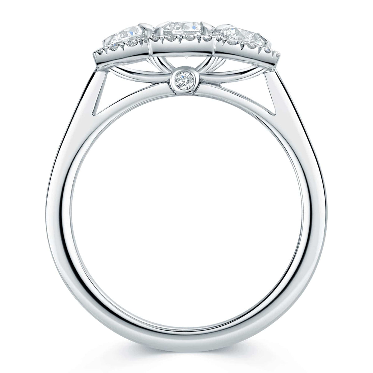 Berry's Platinum GIA Certificated Round Brilliant Cut Diamond Three Stone Ring - Berry's Jewellers
