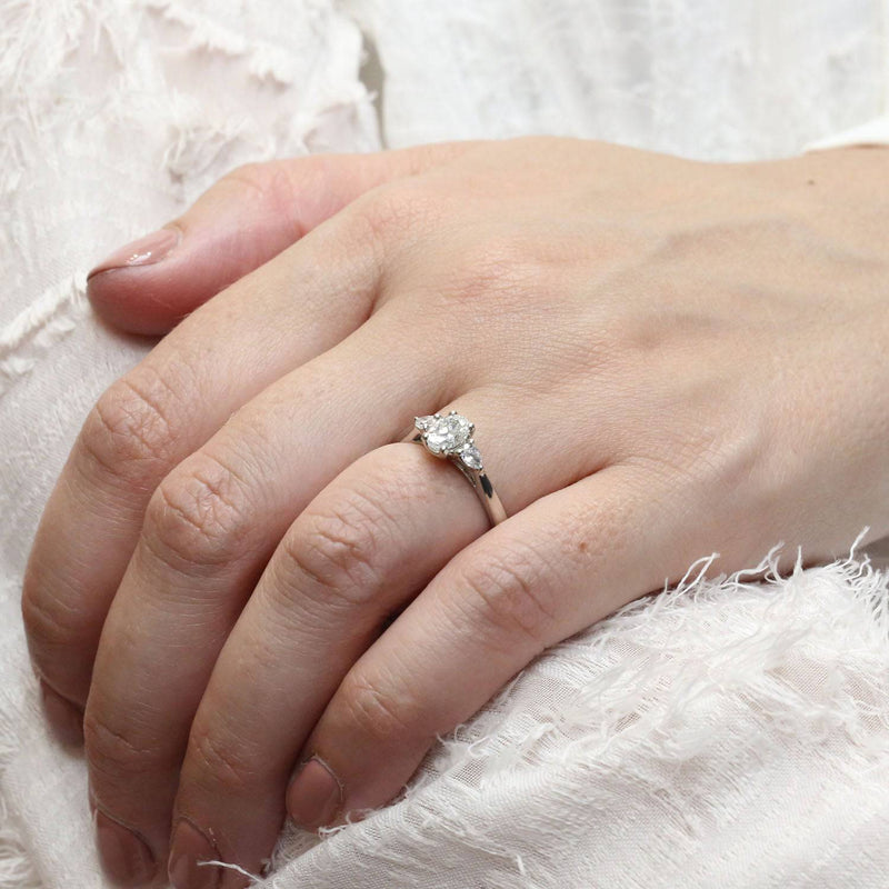 Berry's Platinum Oval & Pear Cut Diamond Three Stone Ring - Berry's Jewellers