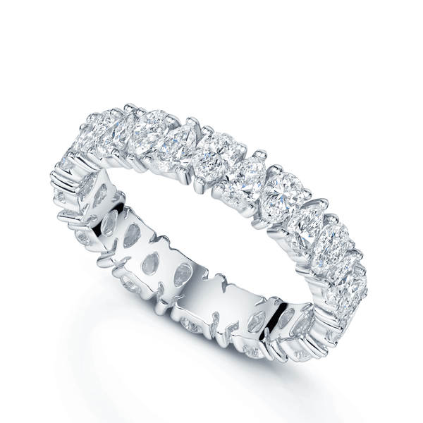 Berry's Platinum Pear Shape Diamond Claw Set Full Eternity Ring - Berry's Jewellers