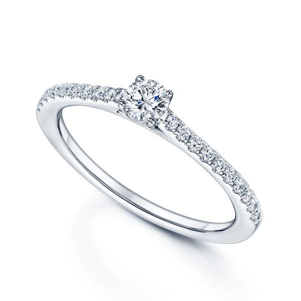 Berry's Platinum Round Brilliant Cut Single Stone 0