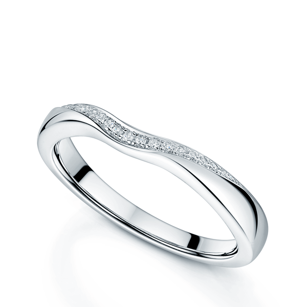 Berry's Platinum Shaped Diamond Set Wedding Ring - Berry's Jewellers