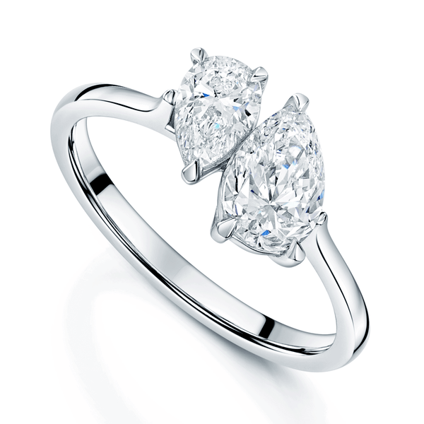 Berry's Platinum Toi Et Moi Pear Cut Diamond Two Stone Ring - Berry's Jewellers