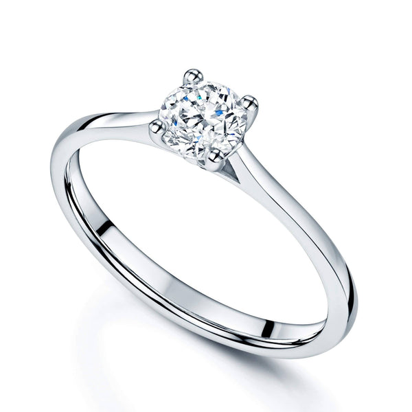 Berry's Simply Solitaire Collection Platinum Set Diamond Solitaire Engagement Ring GIA Certified 0