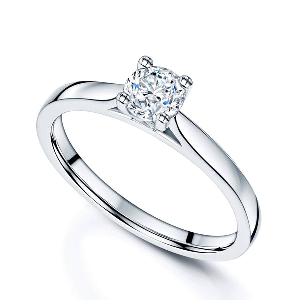 Berry's Simply Solitaire Collection Platinum Set Diamond Solitaire Engagement Ring GIA Certified 0