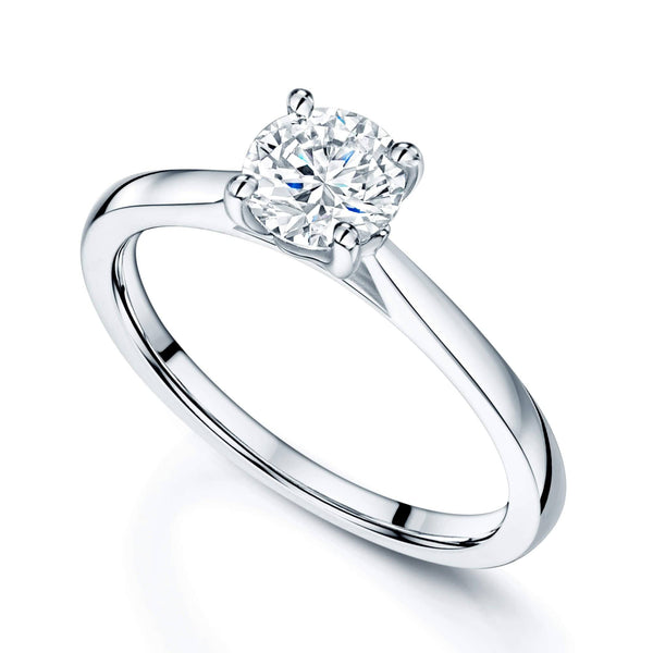 Berry's Simply Solitaire Collection Platinum Set Diamond Solitaire Engagement Ring GIA Certified 0