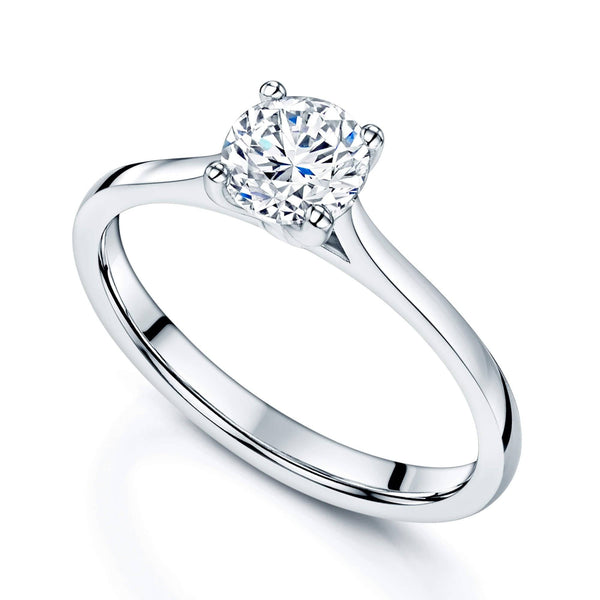 Berry's Simply Solitaire Collection Platinum Set Diamond Solitaire Engagement Ring GIA Certified 0