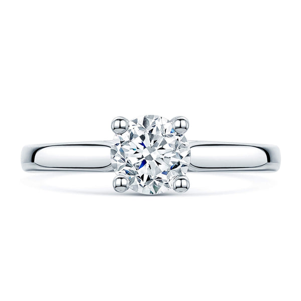 Berry's Simply Solitaire Collection Platinum Set Diamond Solitaire Engagement Ring GIA Certified 1
