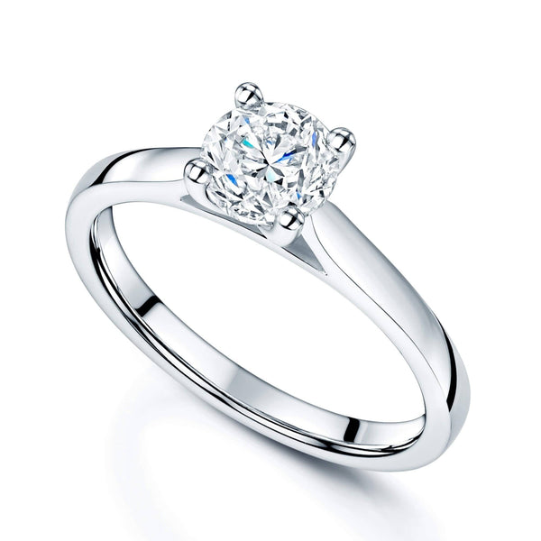 Berry's Simply Solitaire Collection Platinum Set Diamond Solitaire Engagement Ring GIA Certified 1
