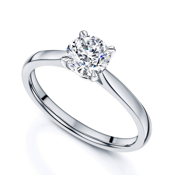 Berry's Simply Solitaire Collection Platinum Set Diamond Solitaire Engagement Ring GIA Certified 1