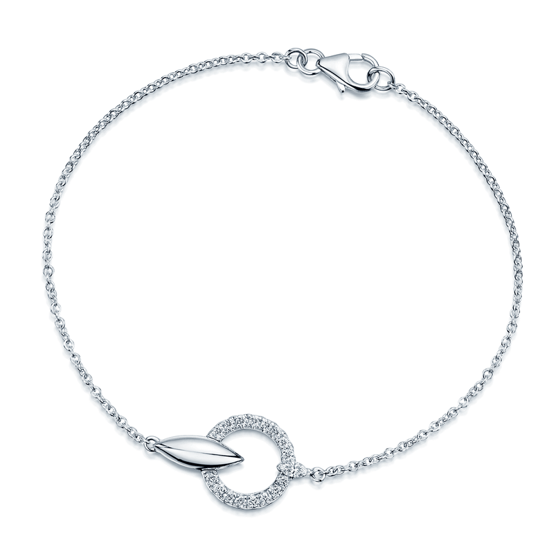 Berry's The Origin Collection 18ct White Gold Diamond Seed Drop Circle Bracelet - Berry's Jewellers