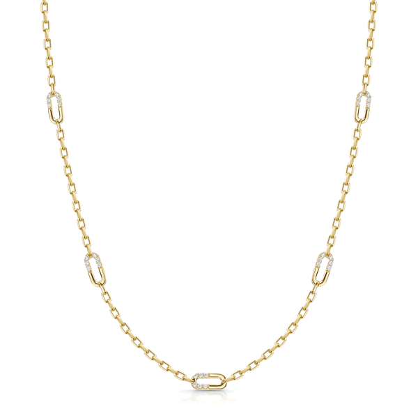 Berry's Verve Collection 18ct Yellow Gold Diamond Loop Necklace - Berry's Jewellers
