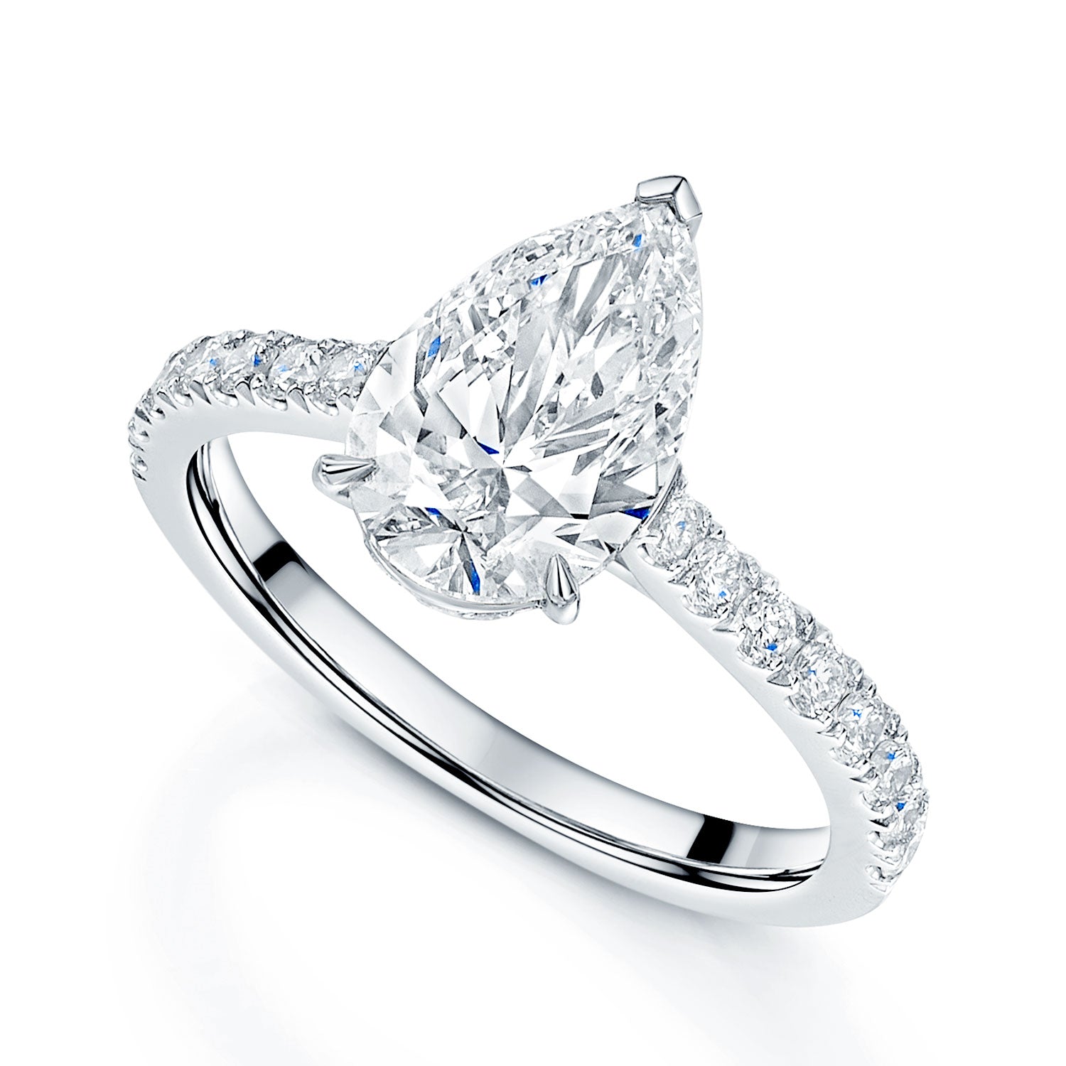 Berry's Platinum Diamond Pear Shape Ring - Berry's Jewellers